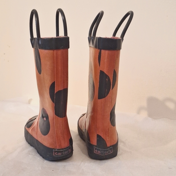CARTER'S size 8 girls ladybug polkadot rubber rainboots - Picture 7 of 7